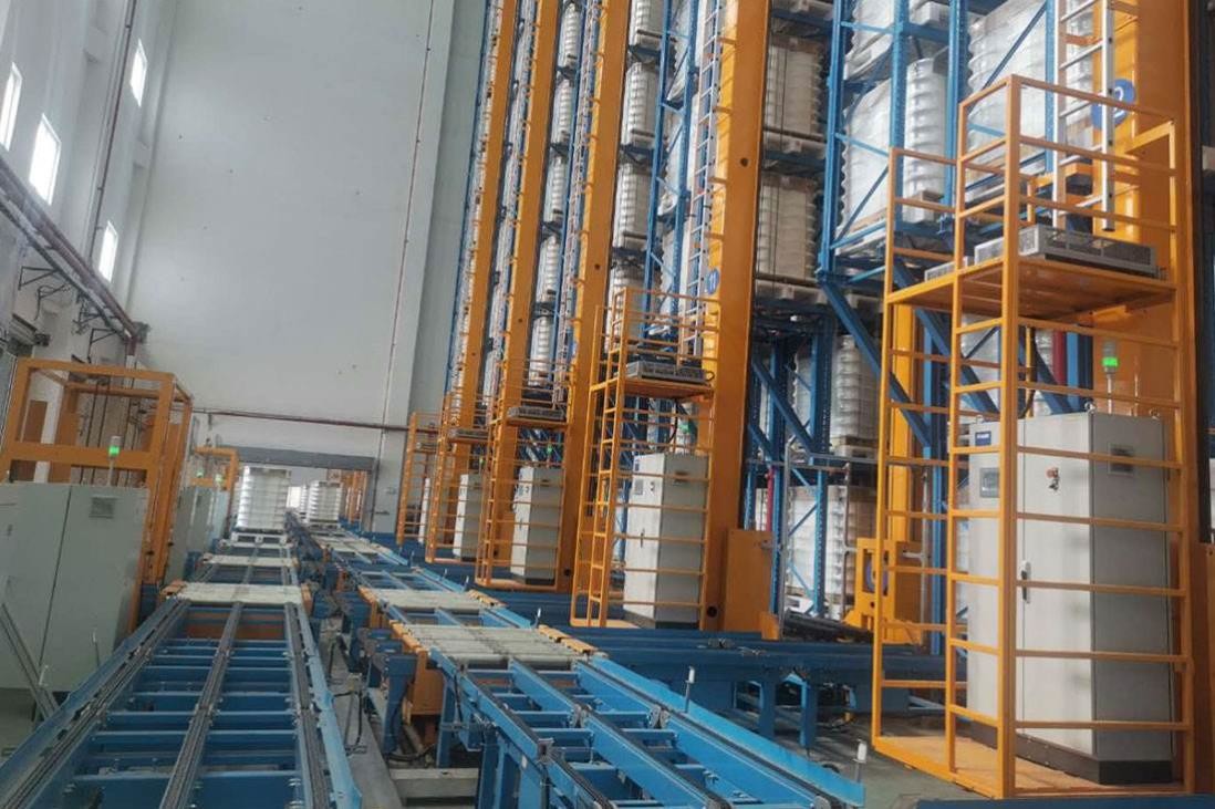 24m 5304 Slots Automated Storage Retrieval System Chemical Fiber Industry