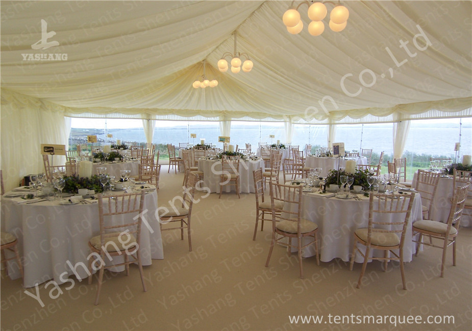 Luxury Wedding Tents Aluminum Profile Lining Deco Different Desk and Table Options