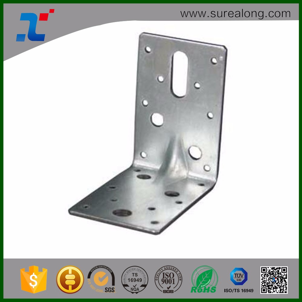 Custom Size Reinforced Stamping Chrome 90 Degree Iron Angle Brace for B2B