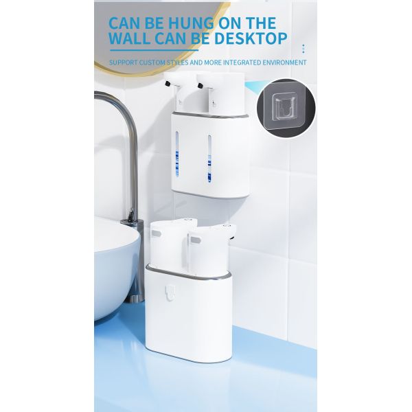 Portable Automatic Foaming Soap Dispenser 400MLX2 Capacity Sensor Soap Dispenser Automatic Kitchen Liquid Soap Dispensers