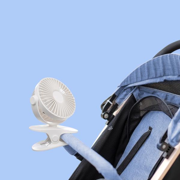 2000mah Mini Portable USB Fan Outdoor 4 Inch Baby Stroller Clip Fan Compact