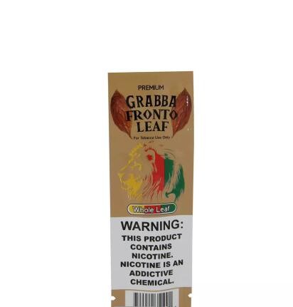 Custom Clear Window Mylar Foil Plastic Packaging Pouch Tobacco Bag