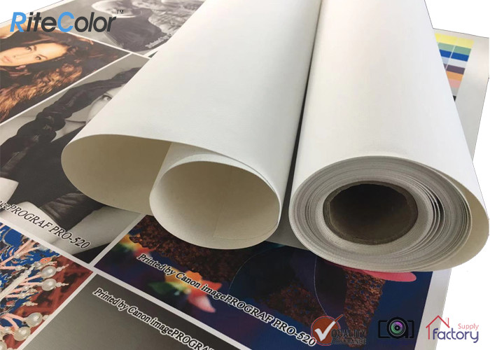 Digital Printing Cotton Fabric , Large Format 320gsm Printable Canvas Paper