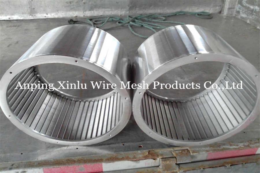 OEM V Wire Rotary Drum Screen Pipe 200 Micron Slot 620 X 600mm With Flang