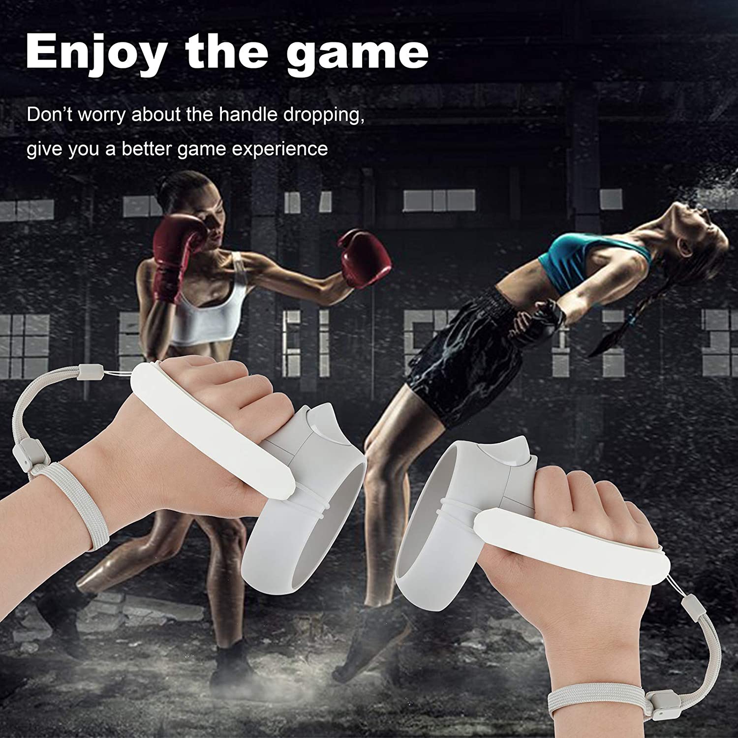 2021 5in1 Knuckle Strap+Grip Cover+Hand Strap+VR Lens Dust cover+Thumb Button for Oculus Quest 2 VR Controller Accessories