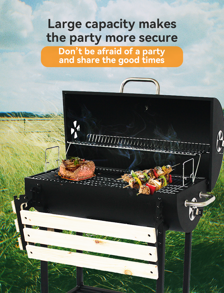 Easily Assembled 70.5*39.5*20 Portable Charcoal BBQ Grill Perfect for Outdoor Camping