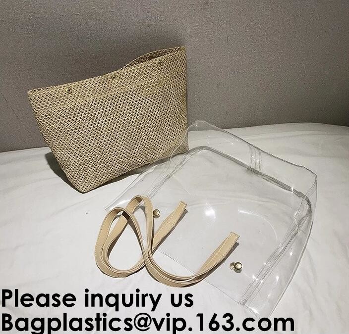 Fashion Neoprene Shopping Beach Tote Bag, Custom Waterproof Outdoor Beach Bean Bag, Promotional Clear Beach Bag