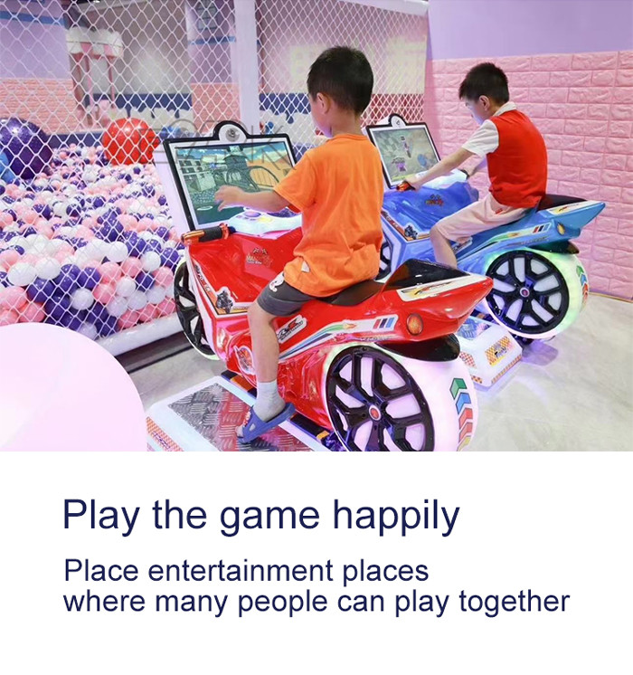 150W Motorcycle Racing Game Machine Kiddie Ride Arcade Simulator