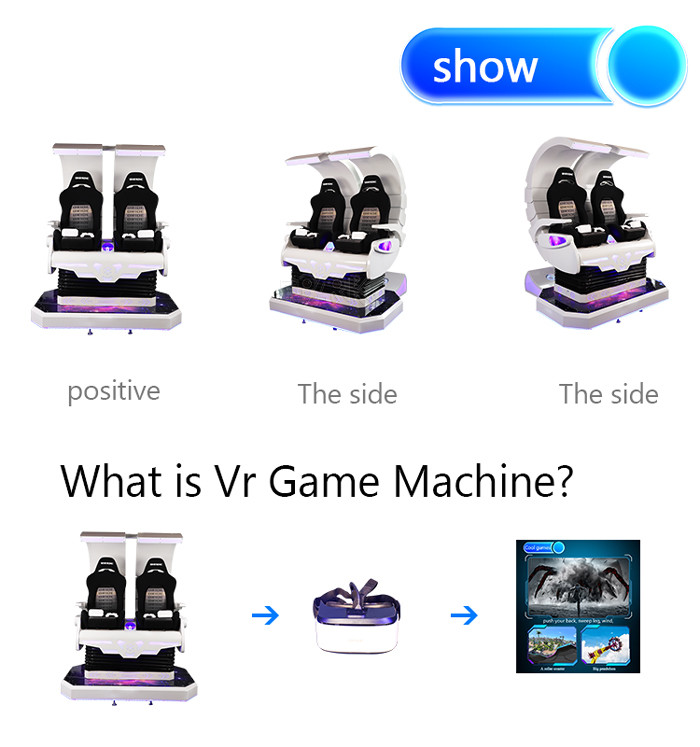 One / Two Seats 9D Virtual Reality Cinema 360 Degree Rotation Amusement Park Rides