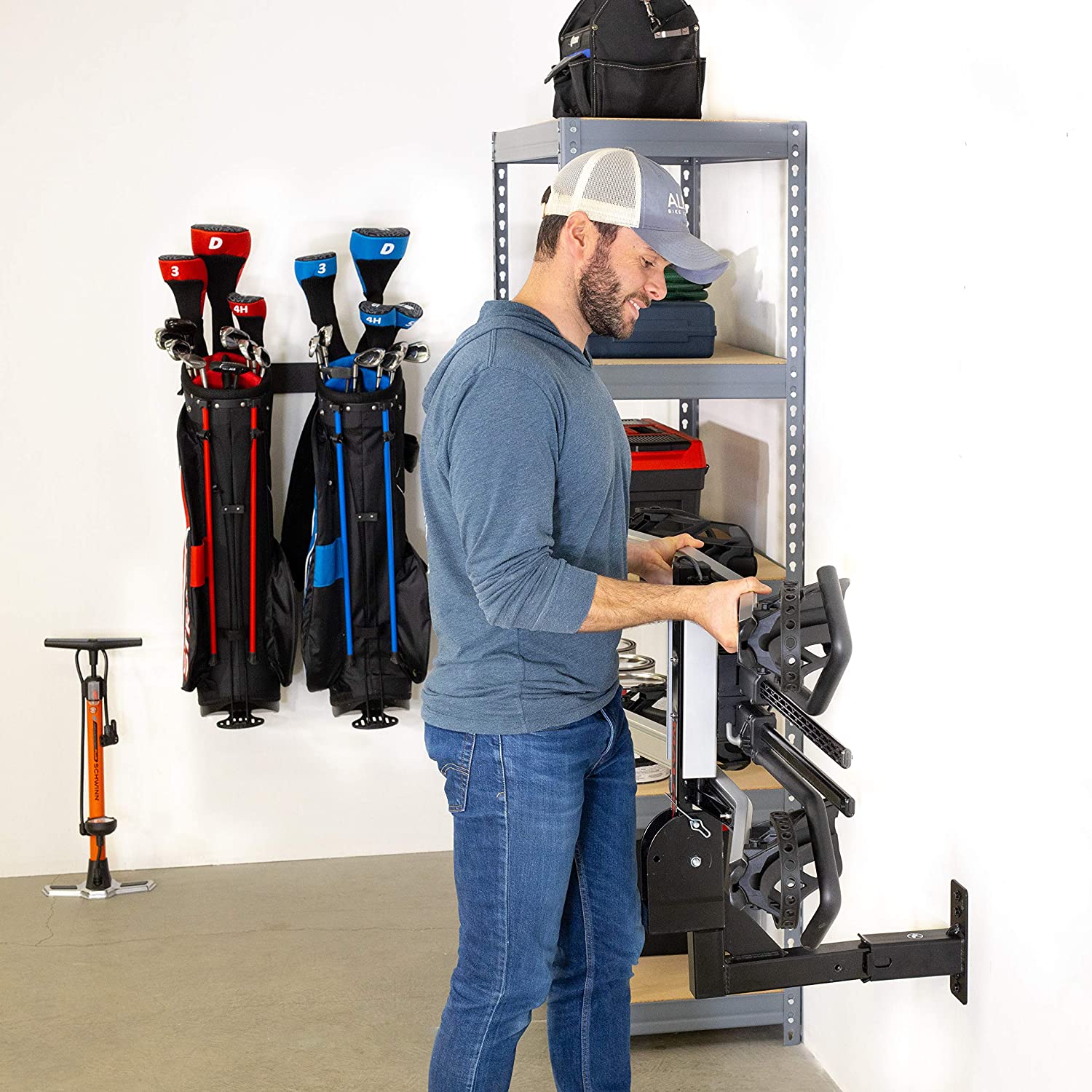 Hitch Garage Stand Wall Holder Hanger for Trucks/SUV Cars Cargo Carrier/Bike Carrier Rack