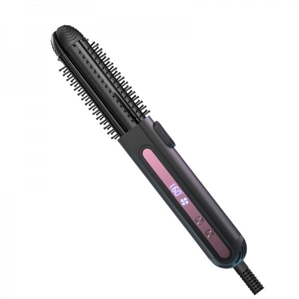 3-in-1 Hair Straightener Curling Iron Ionic Ceramic Hot Brush Styler Hair