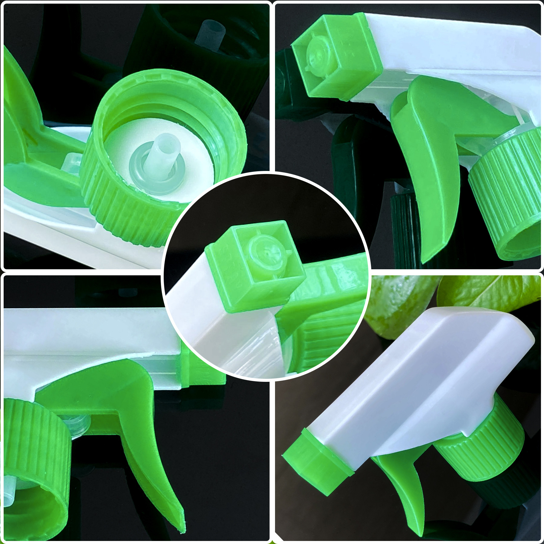 Ribbed Surface Plastic Pump Sprayer Trigger For 28/415 Neck