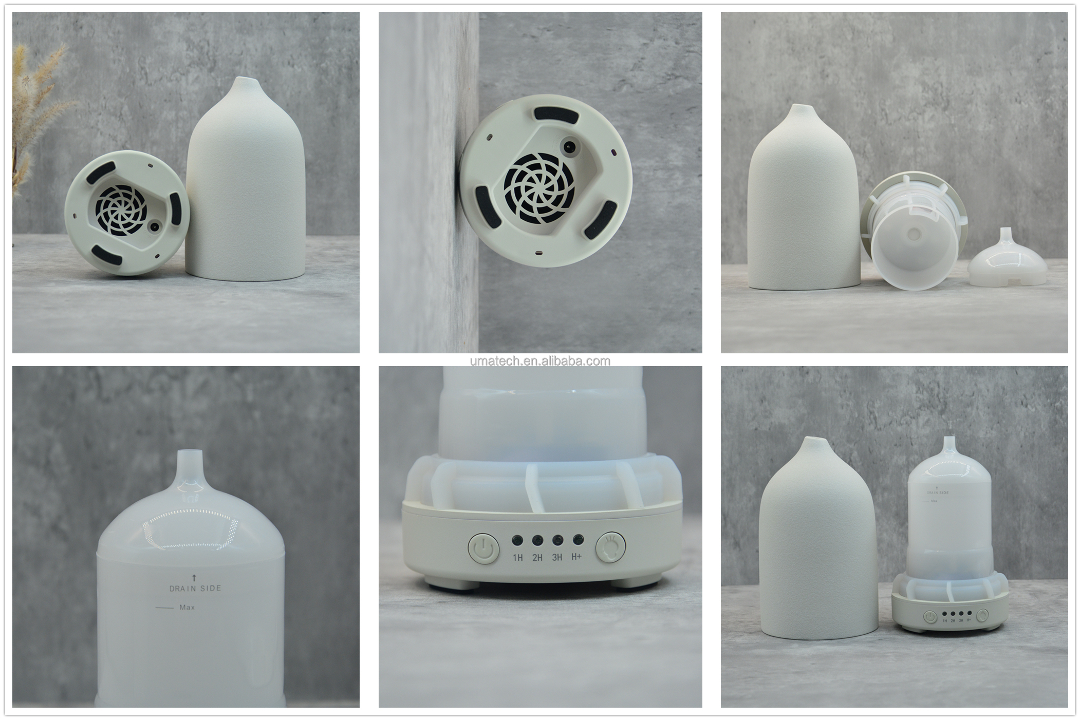 160ml Ultrasonic Ceramic Stone Essential Oil Aroma Diffuser for Advanced Aromatherapy