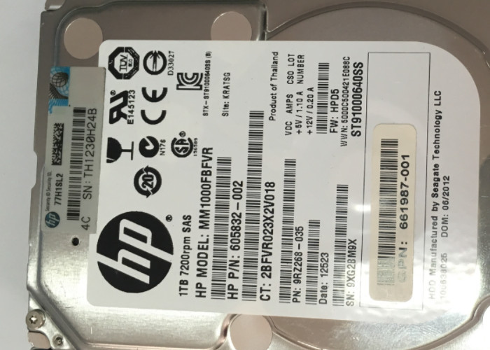 QK764A 660678-001 HP Hard Disk 1T M6625 SAS 2.5 Inch 1 Year Warranty