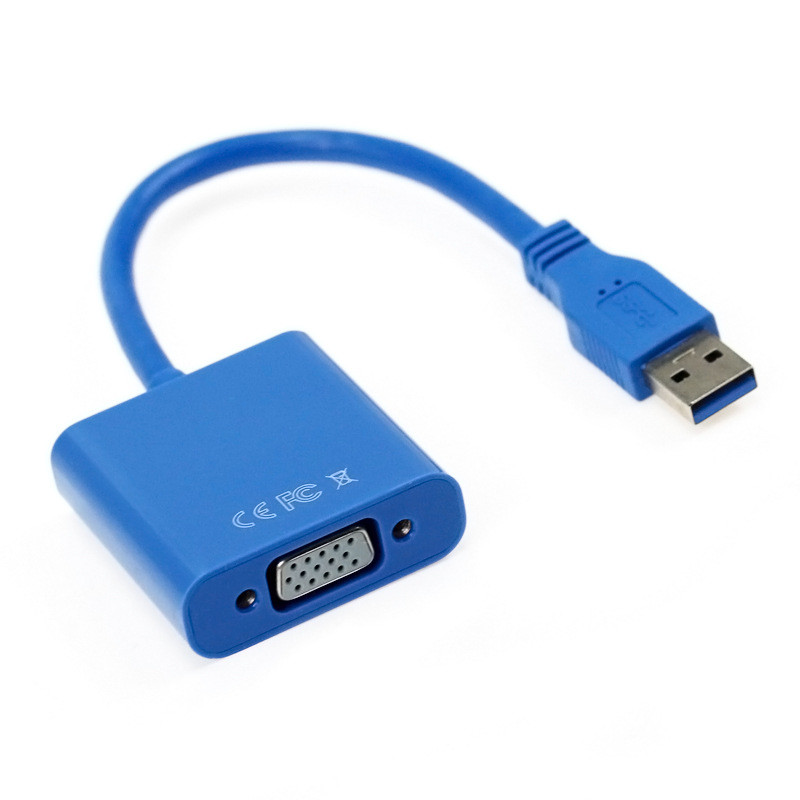 20cm USB 3.0 TO VGA Adapter Converter Cable With Chipset