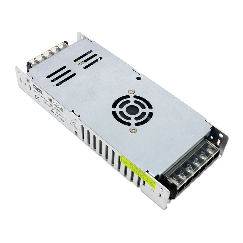 Ultra-Thin Voltage Regulated Switching Power Supply 220V AC to DC 5V 300W 60A Aluminum Case Built-in Fan Drive Transform