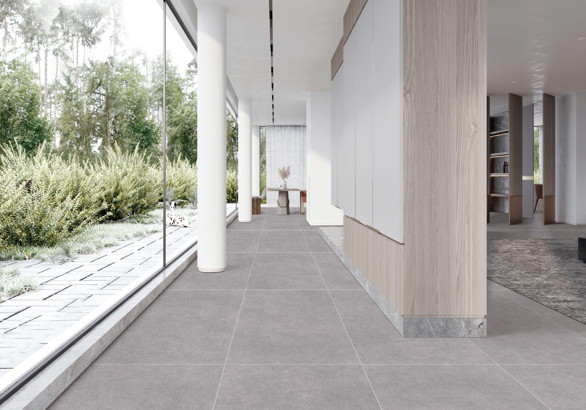 Light Grey 48"X24" Starry Glaze Baby Face Inside Floor Porcelain Tile For Bedroom