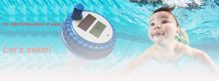 Waterproof Solar Floating Pool Thermometer With -40 To 60°C Outdoor Temperature Range