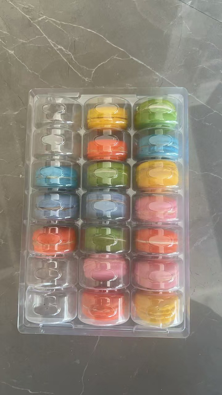 Rectangle 21 Pallets Plastic Packaging Macaron Tray Customizable