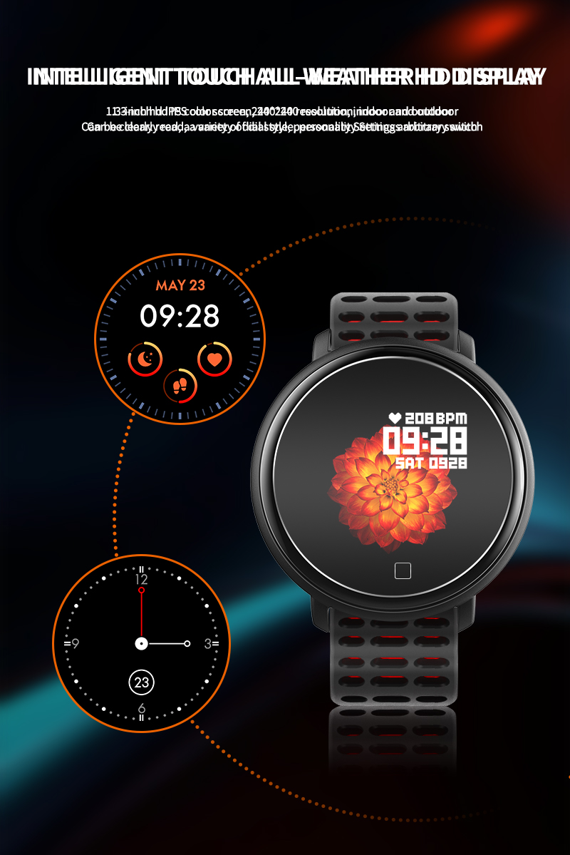 Kids Full Round Display Screen Smartwatch H31 Series Alarm Clock Sleep Monitoring 320x240