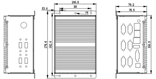 MIS-EPIC07 No Fan Industrial Embedded Computer 3855U Or J1900 Series CPU Dual Network 6 Series 6 USB 0