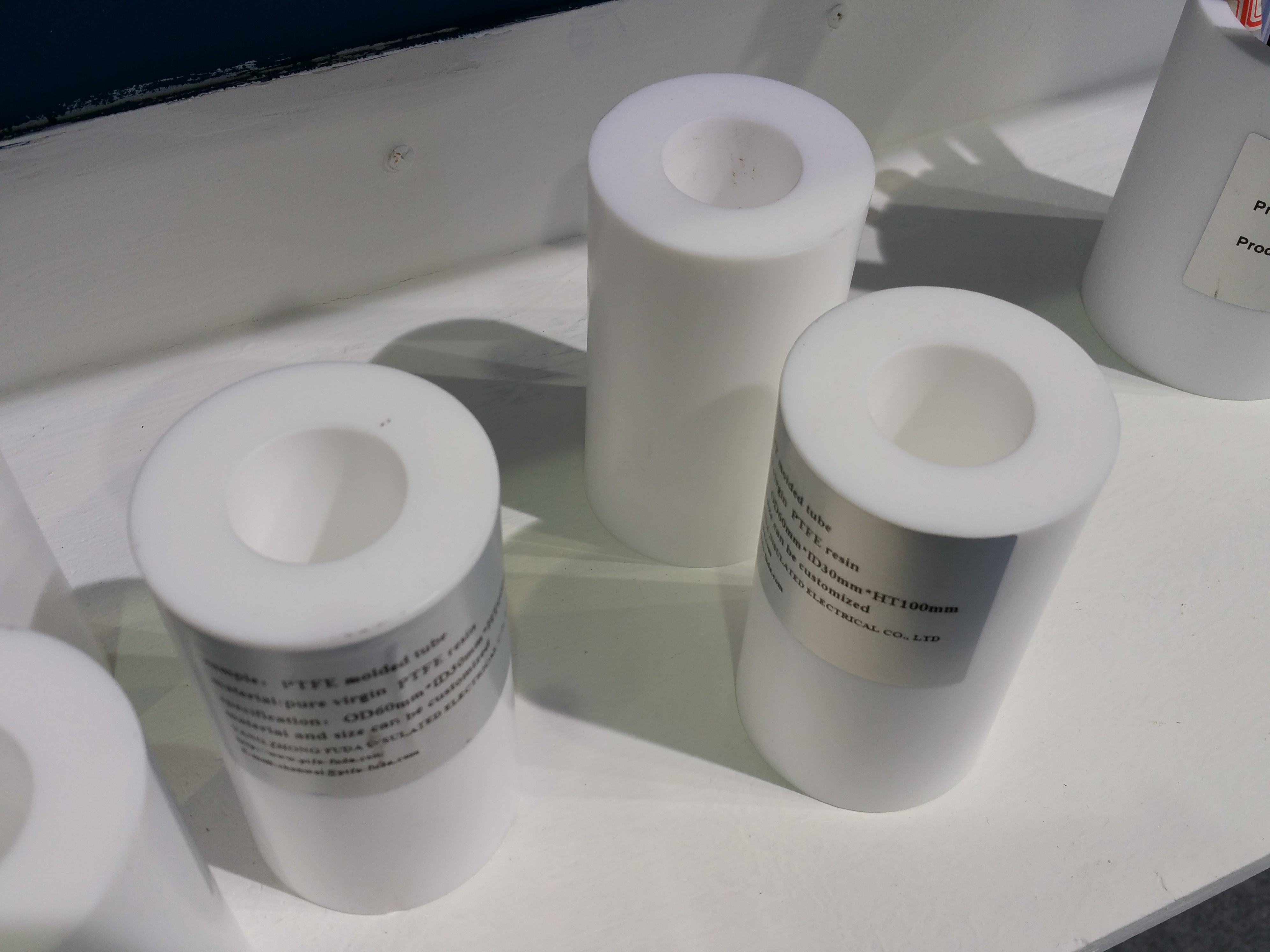 Weathering / Chemical Resistance Moulded PTFE Tubing / White PTFE Hose
