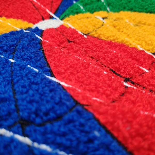 Colorful Personalised Embroidered Badges , Parachute Chenille Embroidery Patches