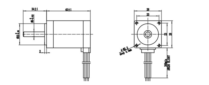 High Precision 1.8deg 2phase Nema 11 Hybrid Stepper Motor For 3D Printer