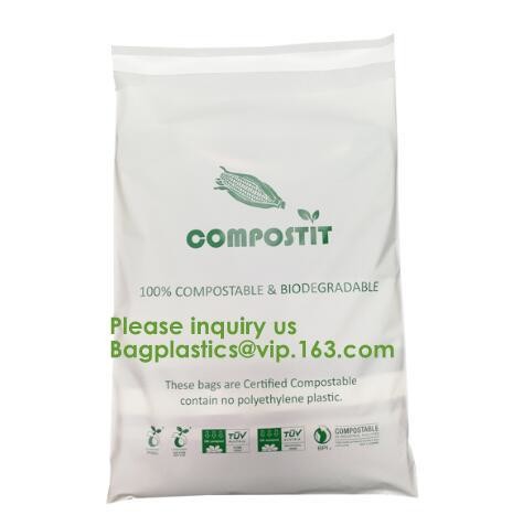 Compostable biodegradable packaging mailing bag with handle,Biodegradable compostable plastic courier shipping envelope