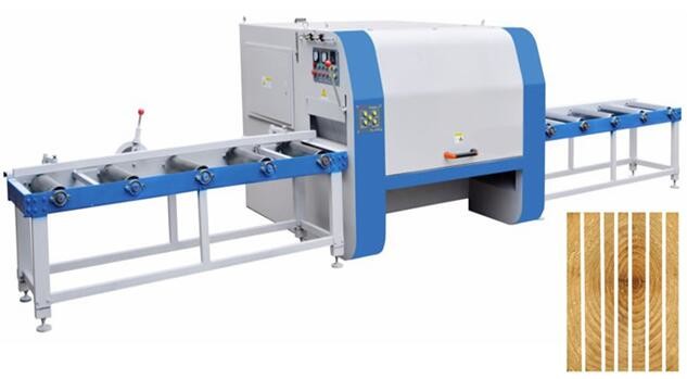 Log production line Multirip Saw Machine multiple blades ripsaw for log diameter 500mm