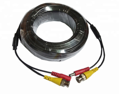 CCTV System Black Jacket BNC DC Camera Surveillance Cable