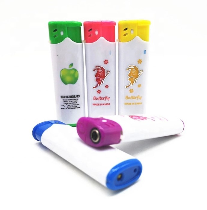 Wholesale Price Multi Colored Refillable Windproof Plastic Lighter