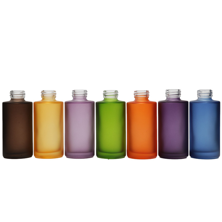 30ml Serum Dropper Bottles Frosted Colorful Skincare Packaging Glass Essential Oil