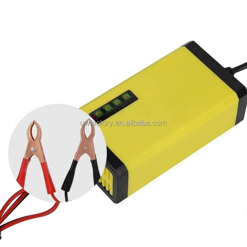12V/24V 3-Stage Smart Motorcycle Battery Charger with Overcurrent Protection at Affordable