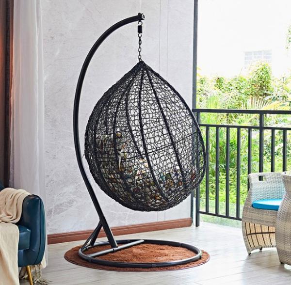 Indoor and outdoor Rattan lazy hanging basket wicker chair balcony leisure