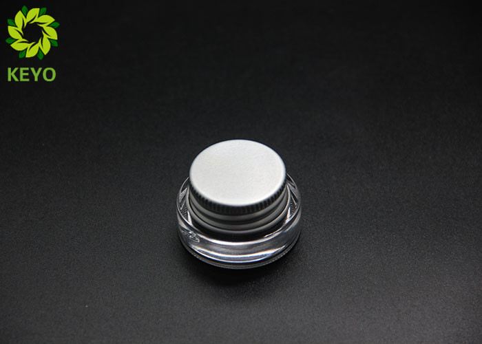 Skincream 3g Thick Bottom Clear Glass Jar With Plastic Lid