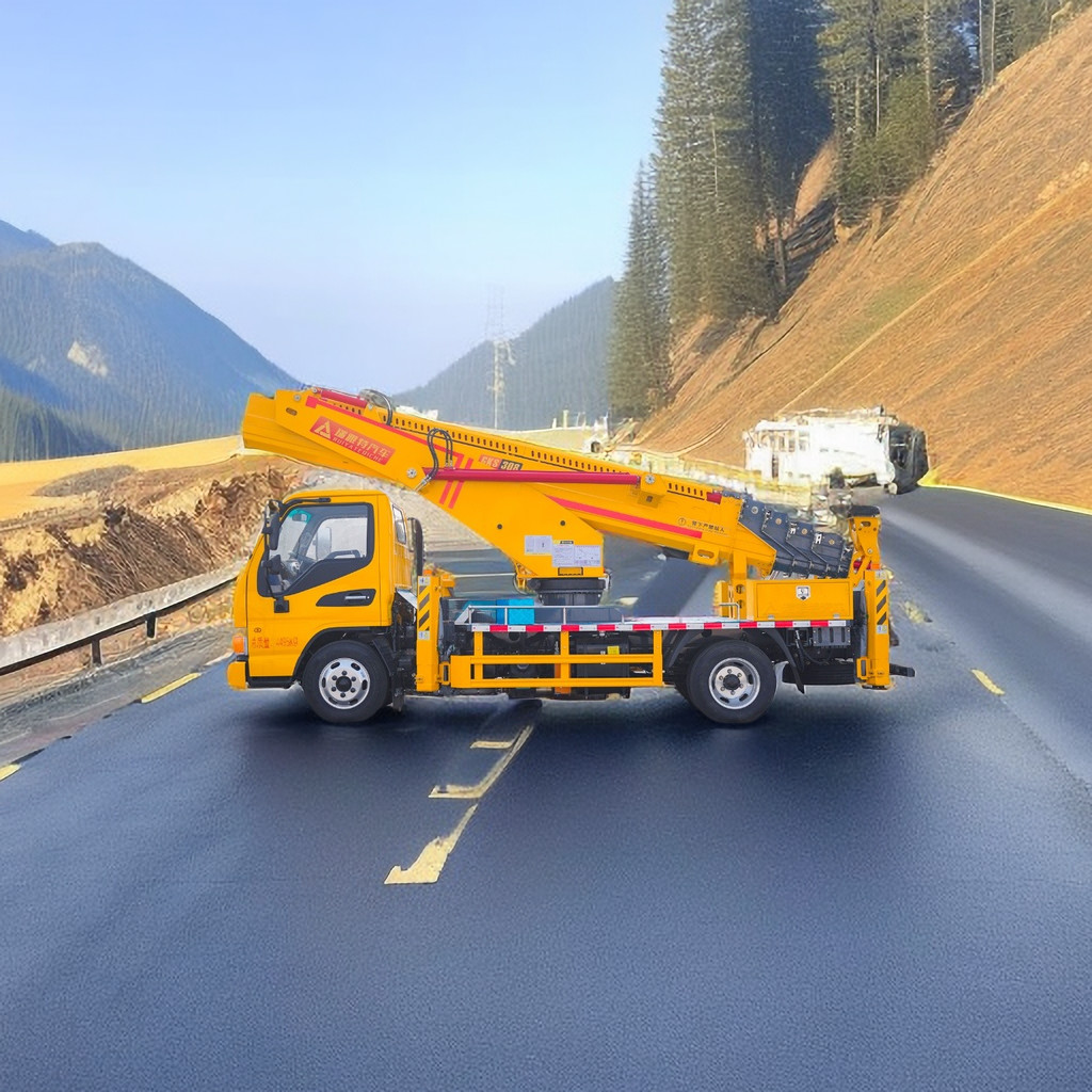 Remote/Manual Aerial Platform Truck with Level Detector 1000kg Lifting Weight Diesel Fuel