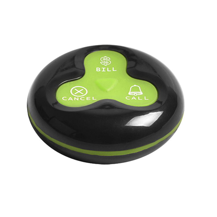 Waterproof hotel smart long range wireless pager system display panel with three keys push button