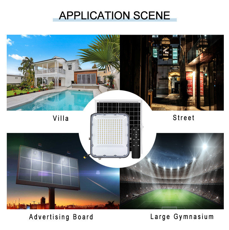 OEM ODM 400w Equivalent Motion Sensor Led Solar Flood Light IP65 waterproof high quality aluminum