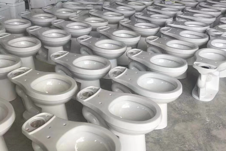 Upper Cistern Wc Ceramic One-Piece Toilet for Bathroom Set Floor Mounted Installation