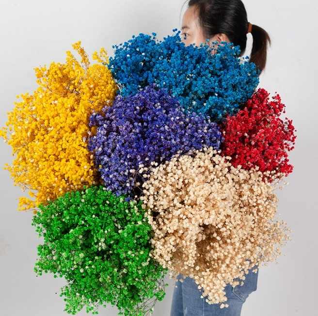 100g Dried Flower Artificial  Bouquet Baby Breath Gypsophila Flower  Wedding Decor Centerpiece