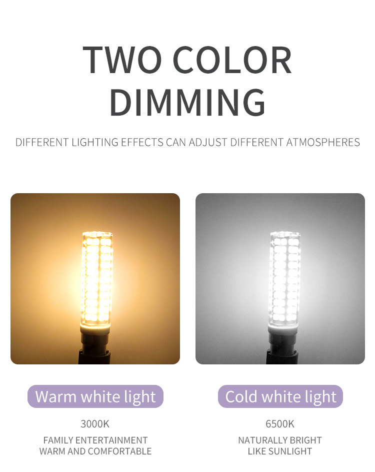 15W 136 Beads 2835 LED Corn Cob Light Adjustable Light Source Small Corn Lamp