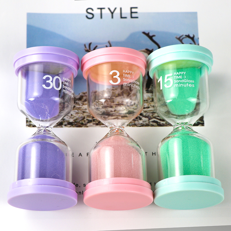 Decoration Small Hourglass Shower Timer Green Blue Purpel Pink Color