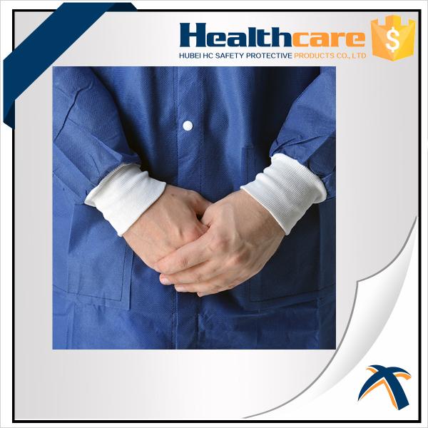 Non Woven Disposable Isolation Gowns 20-60G Protective Wear Blue / Yellow /