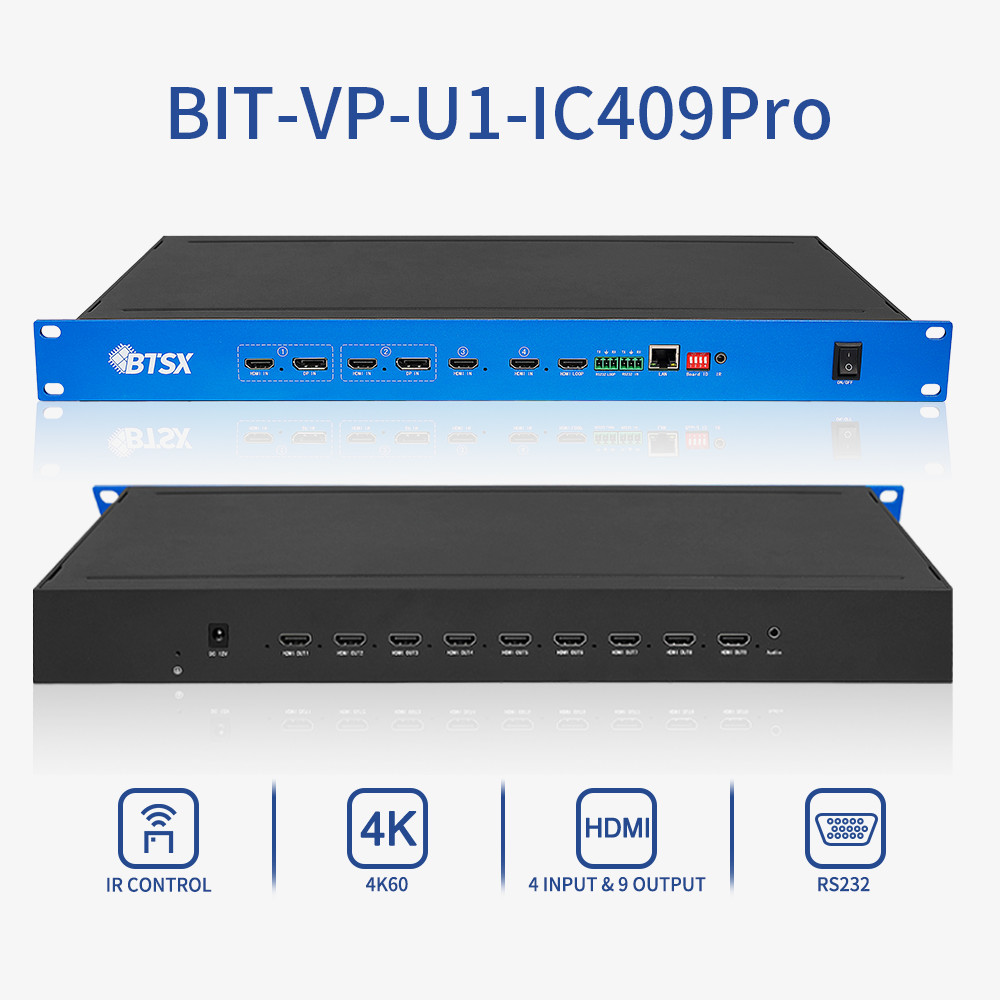 3*3 Multi-Screen Display for Video Conferencing | 4K60 HDMI Processor
