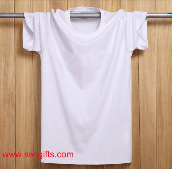 Fashion T Shirts Short Sleeve Round Neck Black White Male t-shirt Top Cotton In