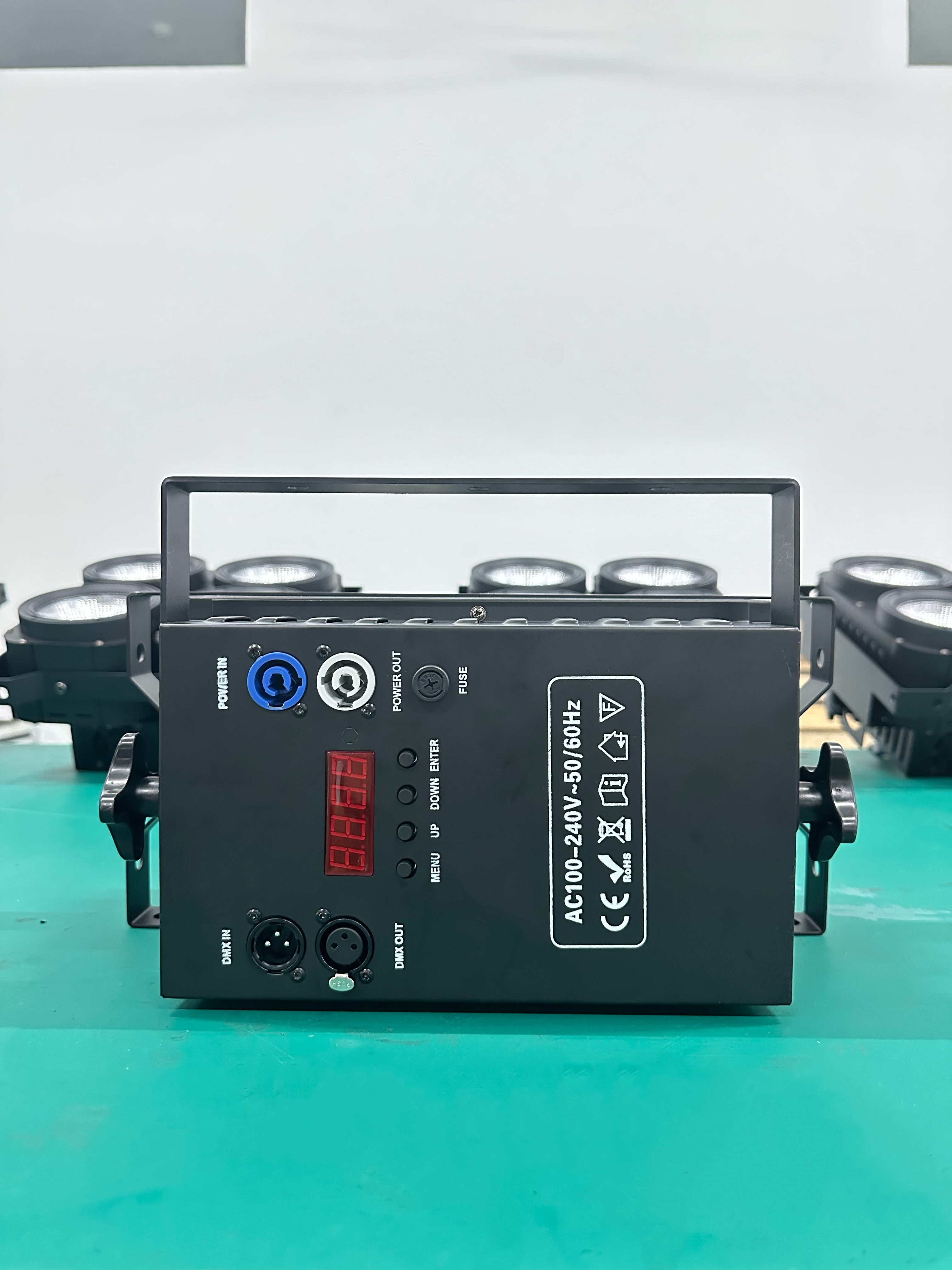 2 Eyes LED Blinder Cob Strobe Wash DJ Spotlights DMX Sound 2x100W Cool Warm White Audience Lighting