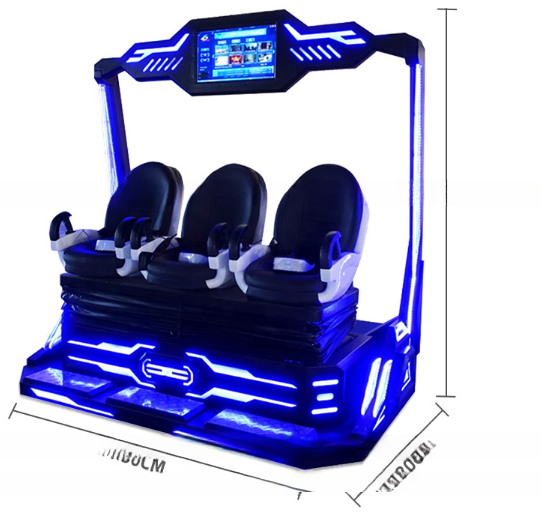 Virtual Reality multiplayer vr cinema game machine 3 Seats Racing VR game simulator