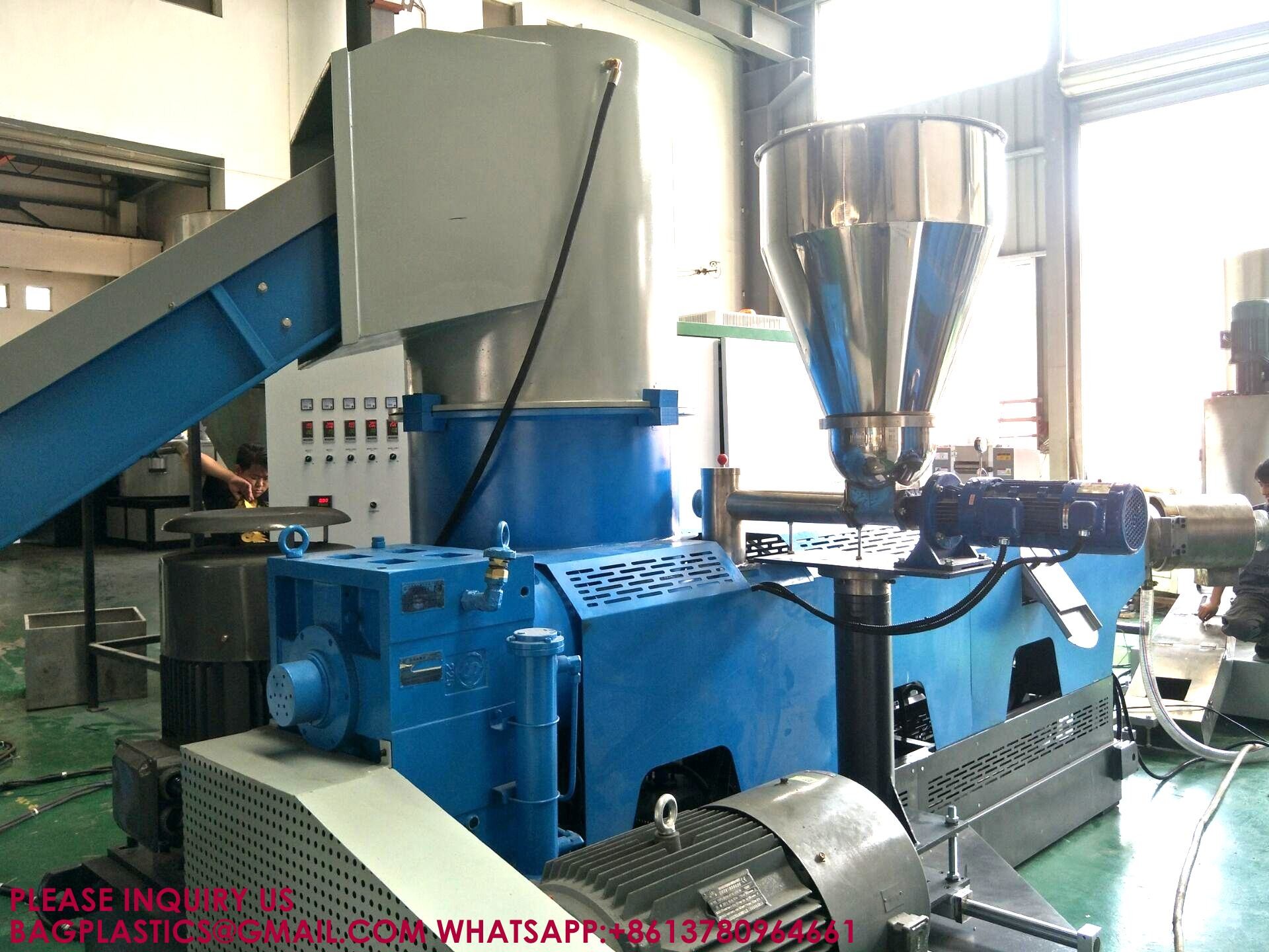 Plastic Pelletizing Machine Pellet Recycling Machines Plastic Granulator For Pp Pe Film