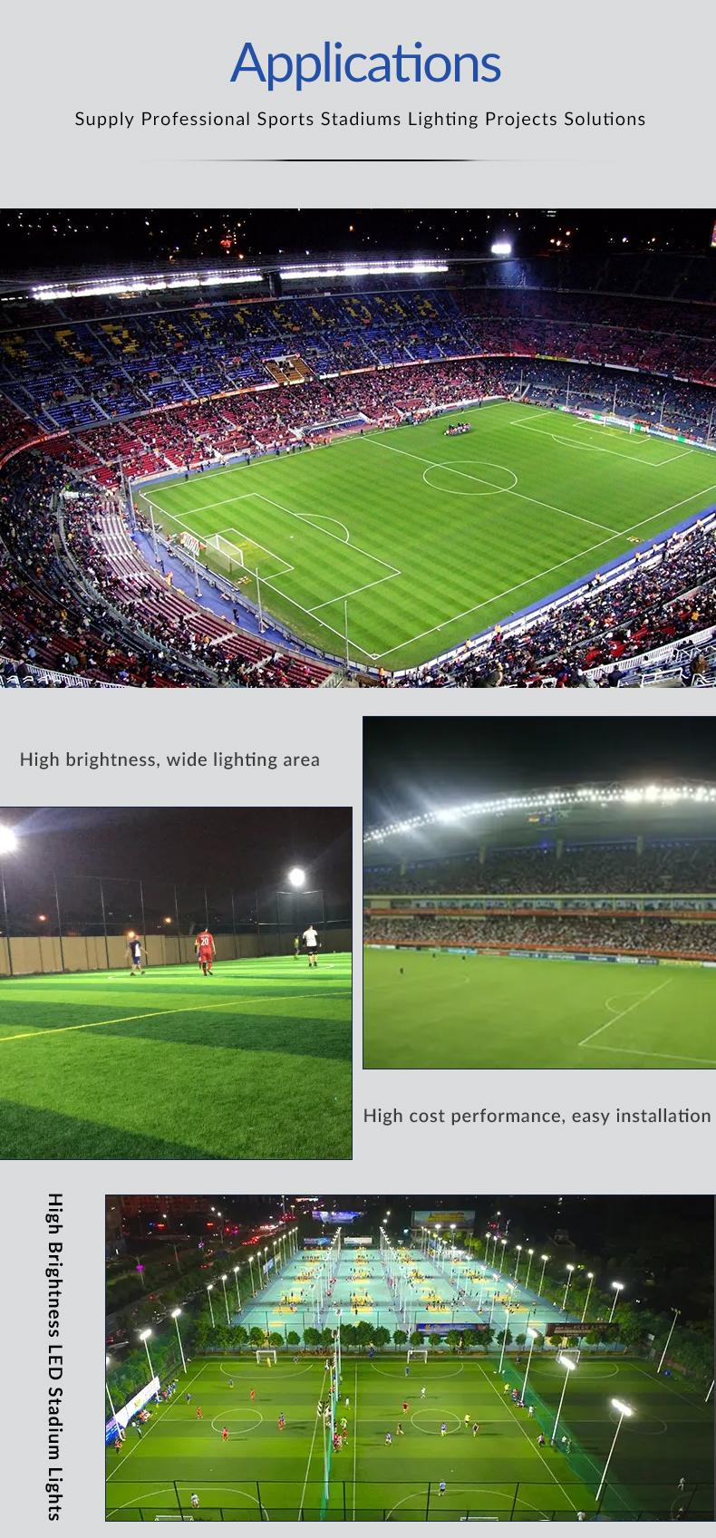 Adjustable 750W Sports Floodlights Stadium Light For Outdoor Concert
